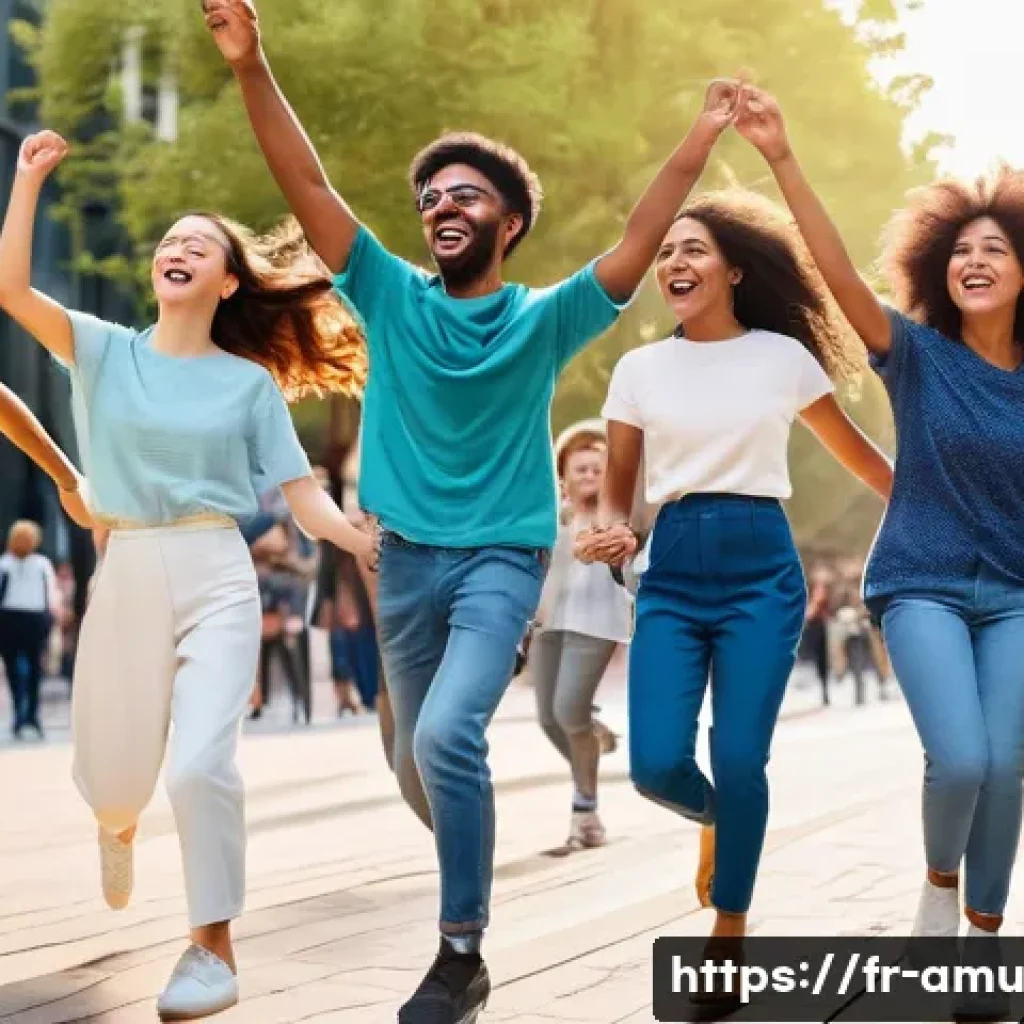 인도네시아 히트곡  Terpesona 의 대중적 인기 비결 - **Prompt: A vibrant and diverse group of young adults and teenagers, casually dressed in stylish, mo...