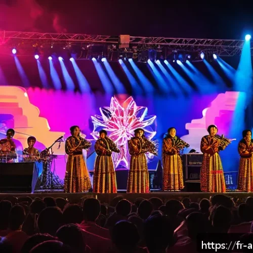 Home 30 필리핀 OPM Original Pilipino Music 인기 차트 - A vibrant concert scene at a Philippine music festival during sunset, featuring a diverse crowd of y...